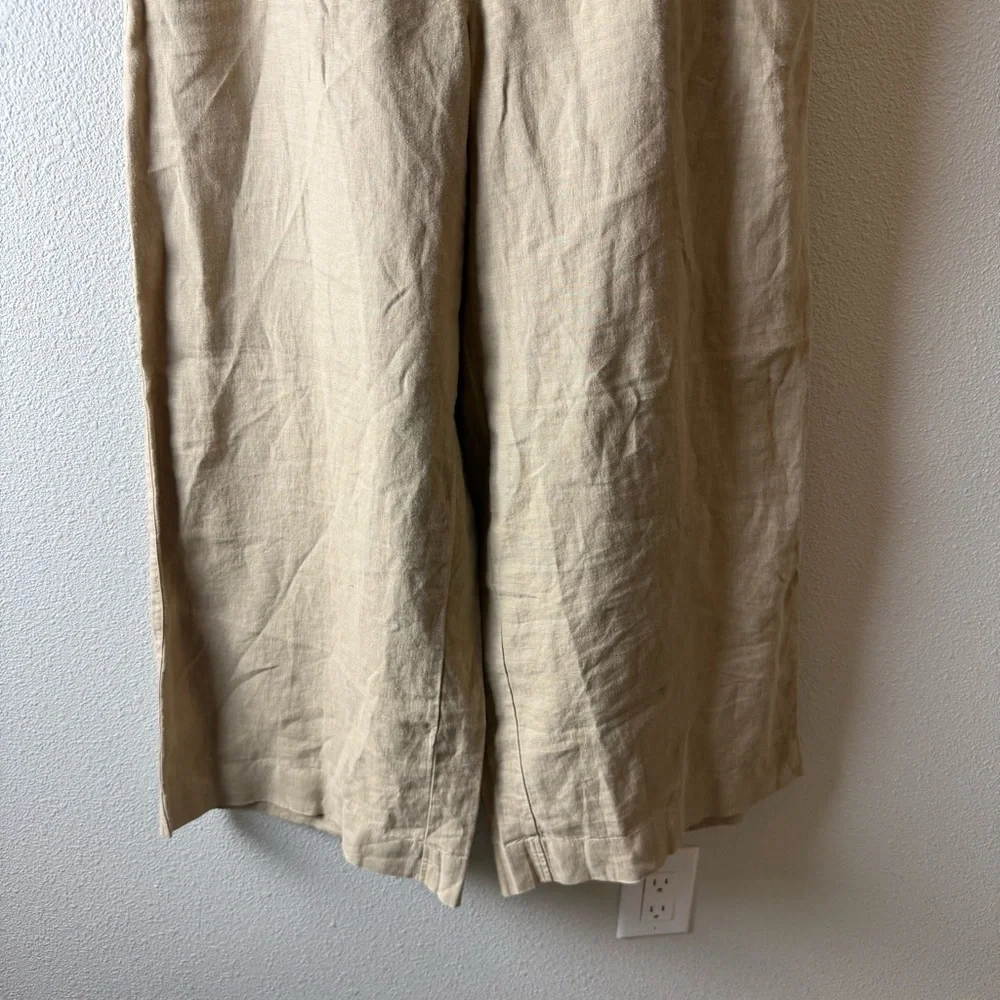 NWOT Frank & Eileen Maisie Pull On Crop Wide Leg Linen Pant Casual Women’s Small - Picture 5 of 12